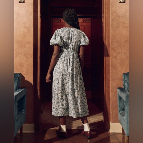 The GREAT. the Gallery dress, light sky pressed floral, size 1 ( small ) - Picture 3 of 10